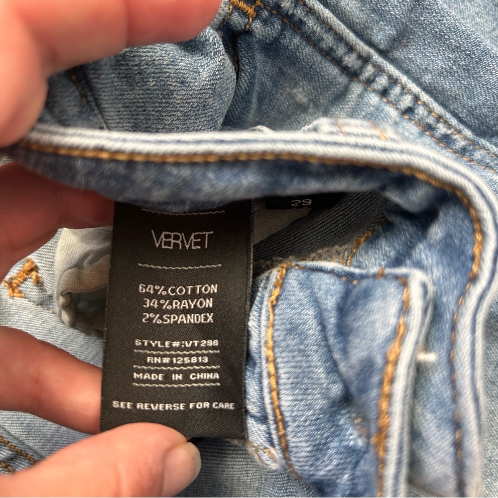 Vervet Womens Jeans mid rise distressed skinny jeans Charcoal Size 29 - Picture 11 of 16